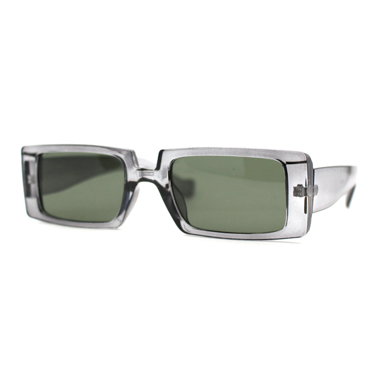 Mod Dad Shade Square Rectangle Plastic Retro Sunglasses