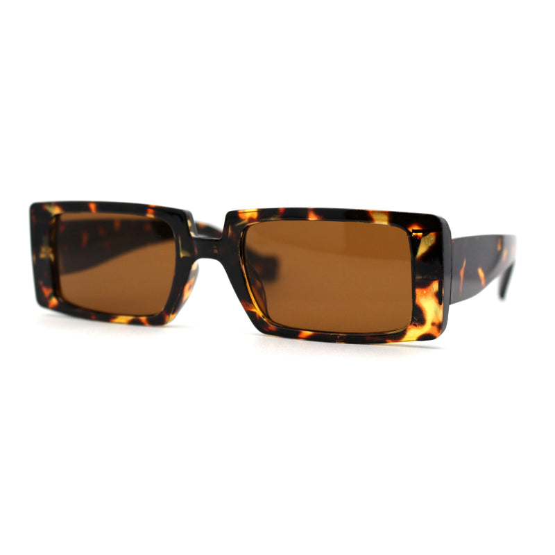 Mod Dad Shade Square Rectangle Plastic Retro Sunglasses