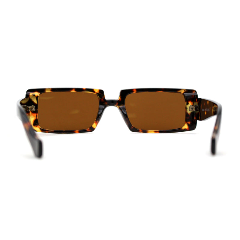 Mod Dad Shade Square Rectangle Plastic Retro Sunglasses