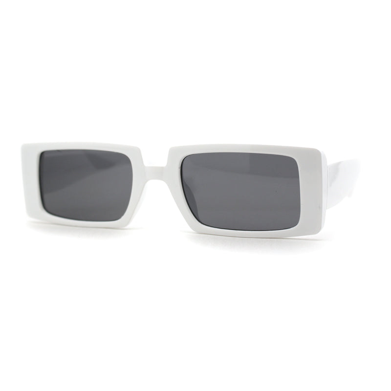 Mod Dad Shade Square Rectangle Plastic Retro Sunglasses