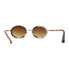 Pimp Rhinestone Frame Oval Rimless Metal Rim Sunglasses