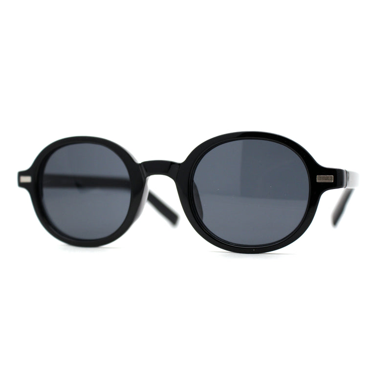 Mens Dapper Round Oval Hipster Plastic Sunglasses