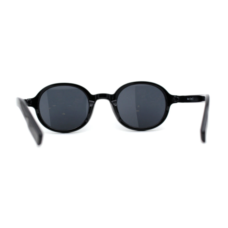 Mens Dapper Round Oval Hipster Plastic Sunglasses