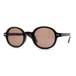 Mens Dapper Round Oval Hipster Plastic Sunglasses