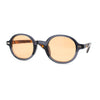 Mens Dapper Round Oval Hipster Plastic Sunglasses