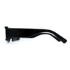 Womens Mod Flat Top Narrow Shield Exposed Side Lens Sunglasses