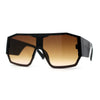 Oversize Futuristic Geometric Shield Sport Plastic Sunglasses