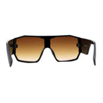 Oversize Futuristic Geometric Shield Sport Plastic Sunglasses