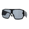 Oversize Futuristic Geometric Shield Sport Plastic Sunglasses