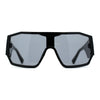 Oversize Futuristic Geometric Shield Sport Plastic Sunglasses