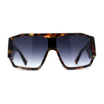 Oversize Futuristic Geometric Shield Sport Plastic Sunglasses