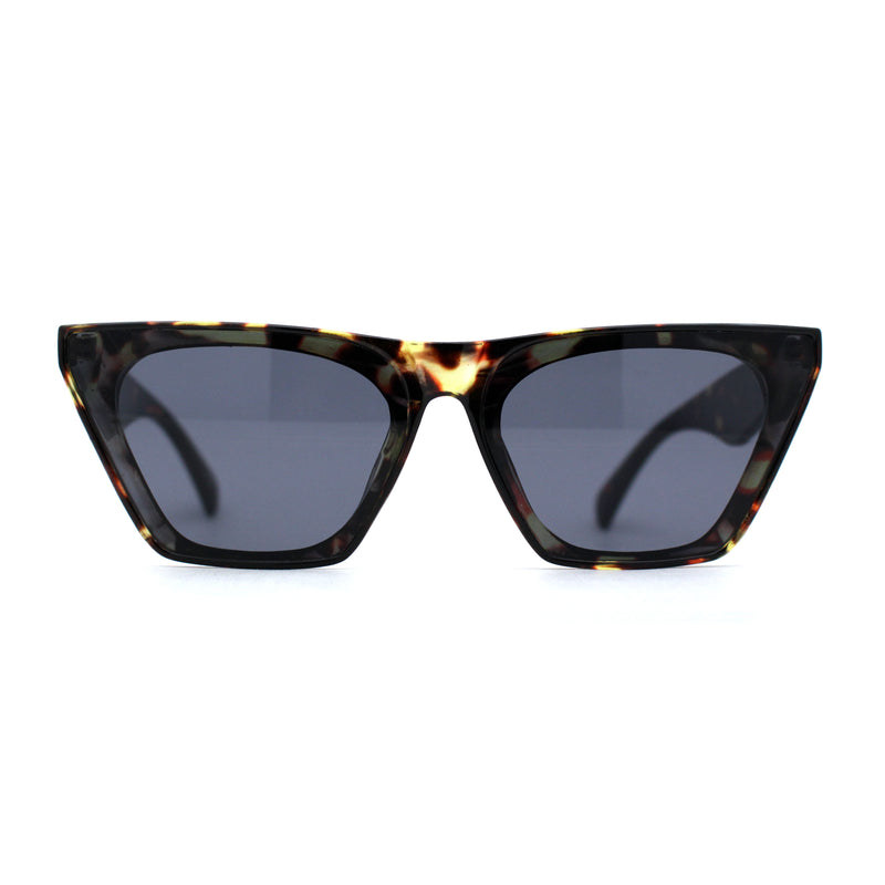 Womens Mod Flat Top Cat Eye Retro Fashion Sunglasses