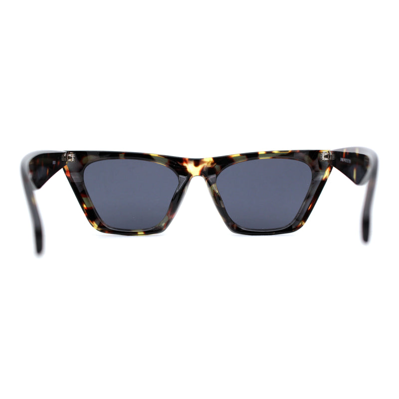 Womens Mod Flat Top Cat Eye Retro Fashion Sunglasses