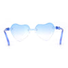 Girls Child Size Rimless Heart Shape Plastic Sunglasses