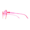 Girls Child Size Rimless Heart Shape Plastic Sunglasses