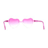 Girls Child Size Rimless Heart Shape Plastic Sunglasses