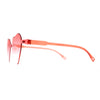 Girls Child Size Rimless Heart Shape Plastic Sunglasses