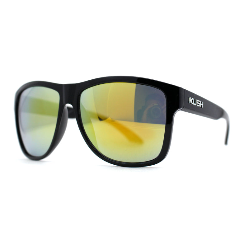 Mirror Lens Kush Mens Oversize Rectangular Sport Sunglasses