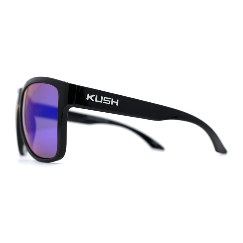 Mirror Lens Kush Mens Oversize Rectangular Sport Sunglasses