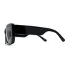 Womens Mod Retro Rectangle Minimal Plastic Sunglasses