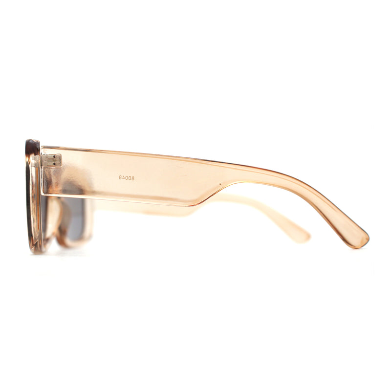 Womens Mod Retro Rectangle Minimal Plastic Sunglasses