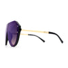 Mens Futuristic Shield Racer Rimless Sunglasses