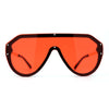 Mens Futuristic Shield Racer Rimless Sunglasses