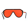 Mens Futuristic Shield Racer Rimless Sunglasses