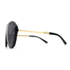 Mens Futuristic Shield Racer Rimless Sunglasses