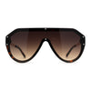 Mens Futuristic Shield Racer Rimless Sunglasses