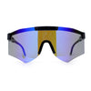 Futuristic Adjustable Arms Cyberpunk Monoblock Shield Sunglasses