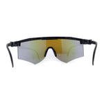 Futuristic Adjustable Arms Cyberpunk Monoblock Shield Sunglasses