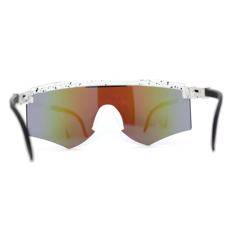 Futuristic Adjustable Arms Cyberpunk Monoblock Shield Sunglasses