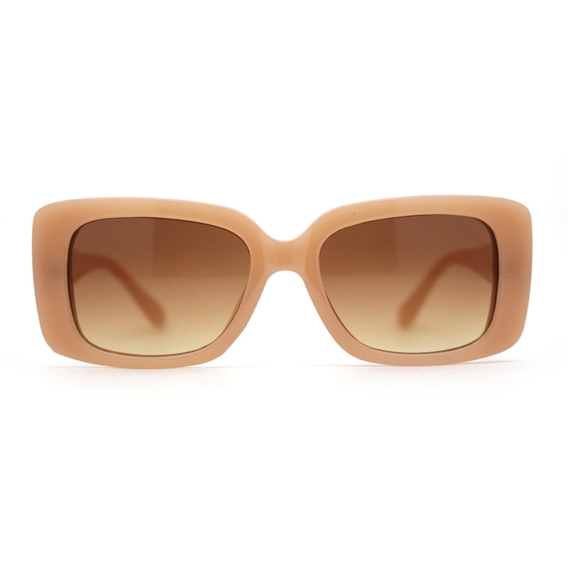 Womens Mod Rectangle Clout Plastic Sunglasses