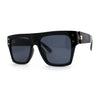 Oversize Thick Plastic Horn Rim Flat Top Sunglasses