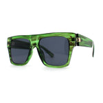 Oversize Thick Plastic Horn Rim Flat Top Sunglasses