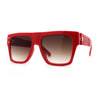 Oversize Thick Plastic Horn Rim Flat Top Sunglasses