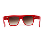 Oversize Thick Plastic Horn Rim Flat Top Sunglasses