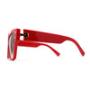 Oversize Thick Plastic Horn Rim Flat Top Sunglasses