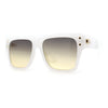 Oversize Thick Plastic Horn Rim Flat Top Sunglasses