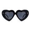 Womens Oversize Thick Heart Shape Funky Retro Sunglasses