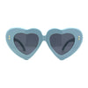 Womens Oversize Thick Heart Shape Funky Retro Sunglasses