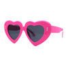 Womens Oversize Thick Heart Shape Funky Retro Sunglasses