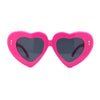 Womens Oversize Thick Heart Shape Funky Retro Sunglasses