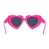 Womens Oversize Thick Heart Shape Funky Retro Sunglasses