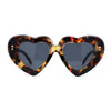 Womens Oversize Thick Heart Shape Funky Retro Sunglasses