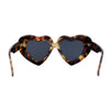 Womens Oversize Thick Heart Shape Funky Retro Sunglasses