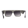 Womens Thick Horn Flat Top Angular Mobster Plastic Sunglasses
