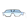 Fully Blinged Out Rhinestone Flat Top Mob Rimless Racer Sunglasses