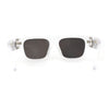 Womens Lion Emblem Thick Horn Rim Luxury Fashion Sunglasses